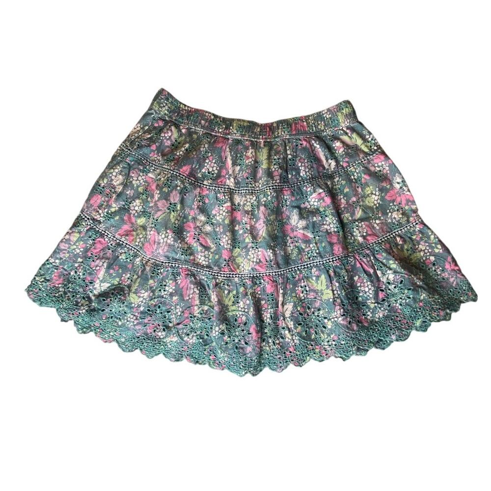 Jennifer & Grace Floral Mini Skirt, Sz Med